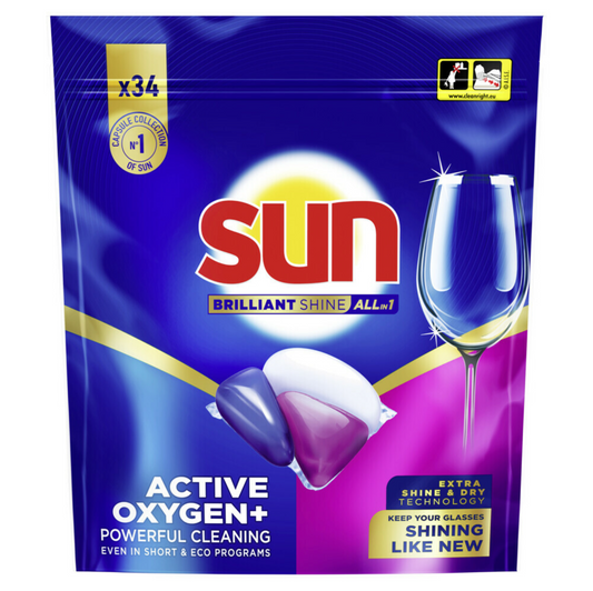 Sun Brilliant Shine All-in 1 Vaatwascapsules 34 stuks