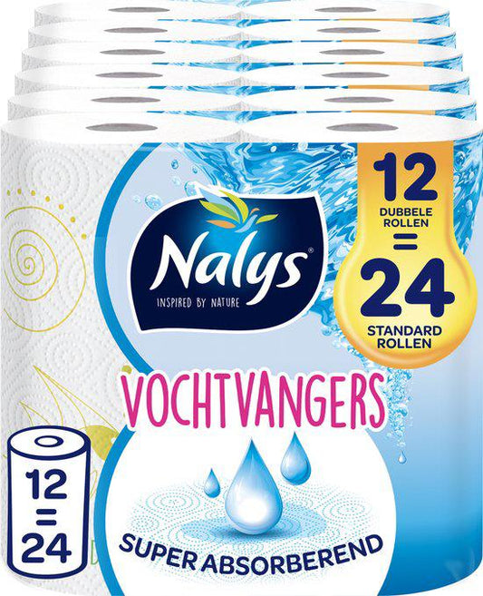 Nalys Vochtvangers Keukenpapier 12 Rollen