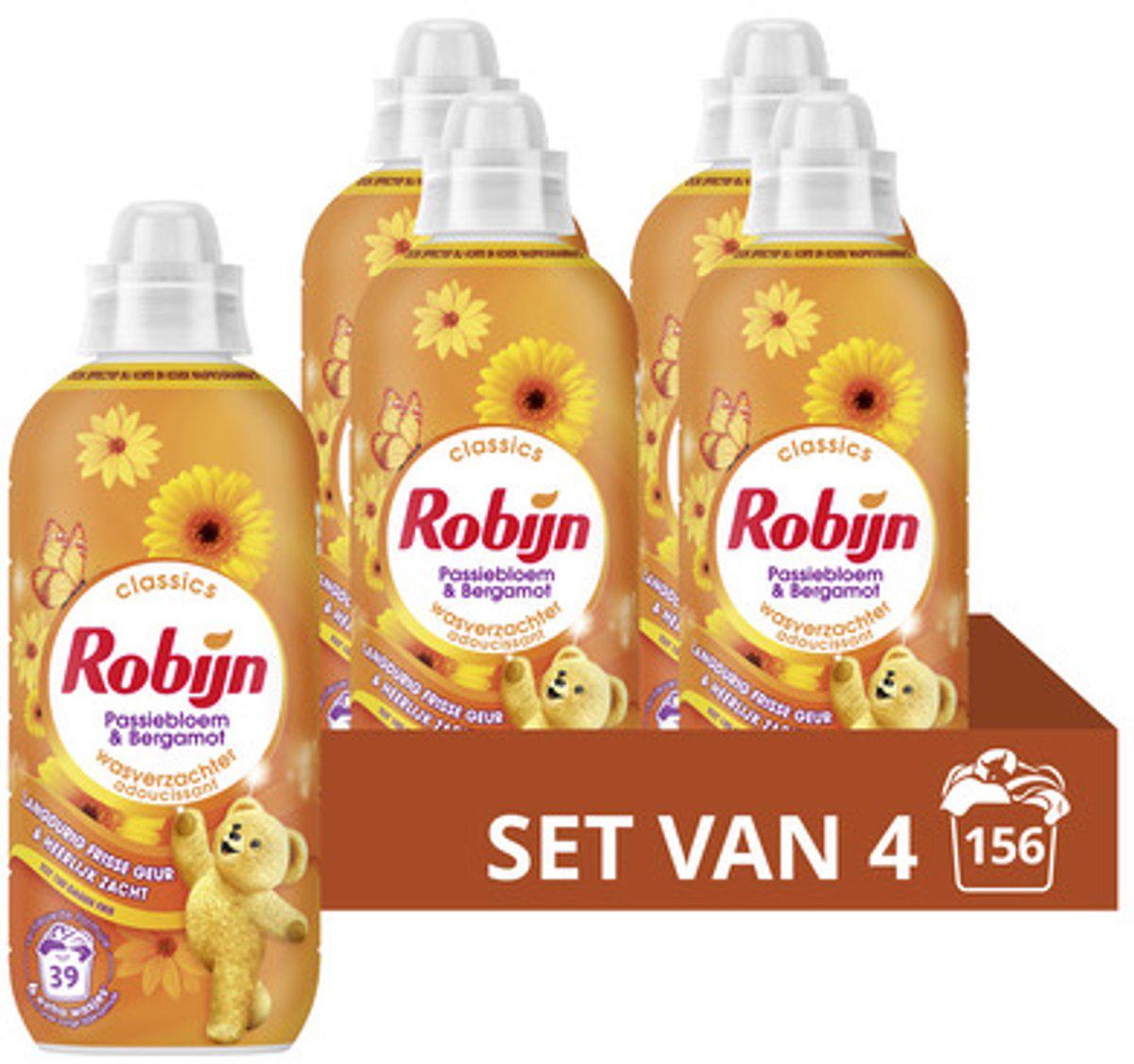 Robijn Wasverzachter Passiebloem&Bergamot 4x39 Wasbeurten.