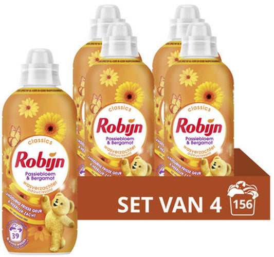 Robijn Wasverzachter Passiebloem&Bergamot 4x39 Wasbeurten.