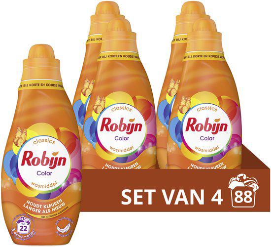 Robijn Vloeibaar Wasmiddel Color 4x22 Wasbeurten