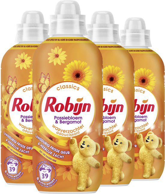 Robijn Wasverzachter Passiebloem&Bergamot 4x39 Wasbeurten.