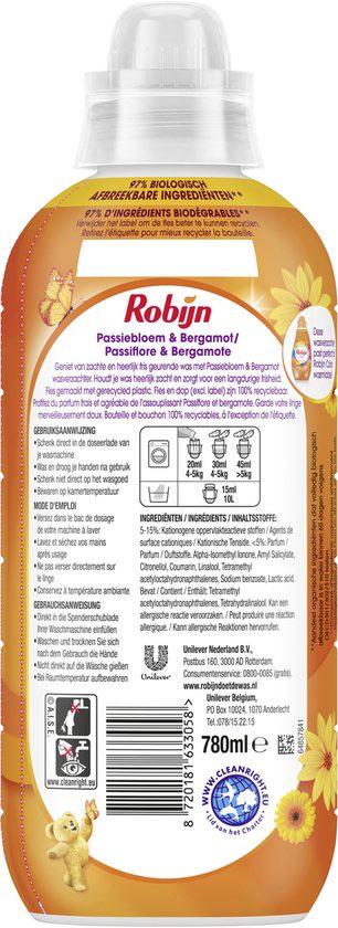 Robijn Wasverzachter Passiebloem&Bergamot 4x39 Wasbeurten.