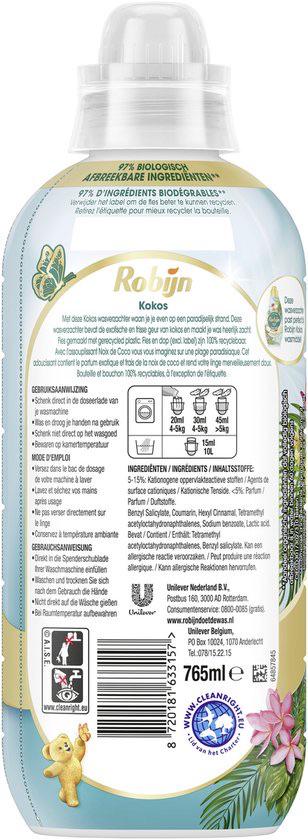 Robijn Wasverzachter Kokos 4x38 Wasbeurten