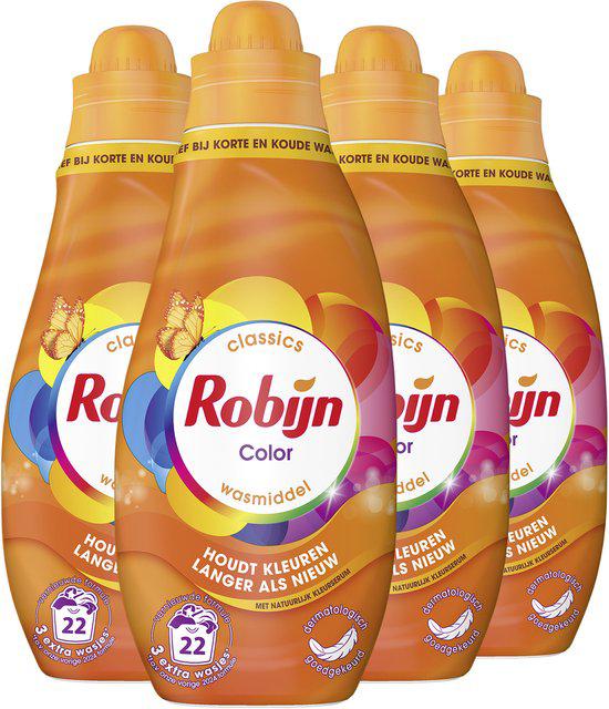 Robijn Vloeibaar Wasmiddel Color 4x22 Wasbeurten
