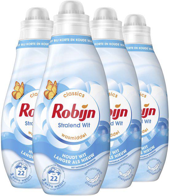 Robijn Stralend Wit Wasmiddel 4x22 Wasbeurten
